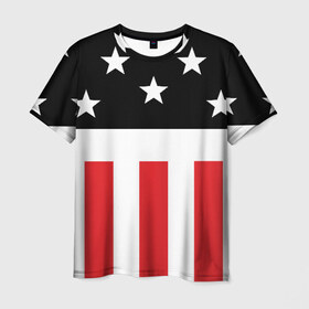 Мужская футболка 3D с принтом PRODIGY , 100% полиэфир | прямой крой, круглый вырез горловины, длина до линии бедер | keith flint | prodigy | rave | кит чарльз флинт | продиджи | рейв | флаг сша | электроника