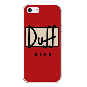 Чехол для iPhone 5/5S матовый с принтом Duff , Силикон | Область печати: задняя сторона чехла, без боковых панелей | Тематика изображения на принте: beer | duff | duff beer | simpsons | симпсоны