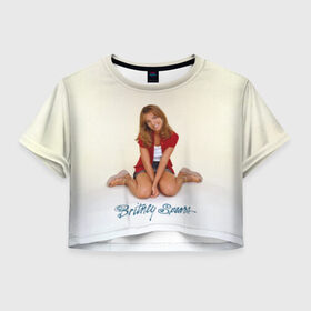 Женская футболка 3D укороченная с принтом Oldschool Britney , 100% полиэстер | круглая горловина, длина футболки до линии талии, рукава с отворотами | britney | britneyspears | glitch | icon | jean | pop | princess | spears | usa | бритни | бритниспирс | глич | джин | поп | работа | спирс | сша