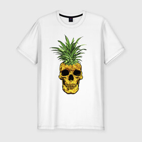 Мужская футболка премиум с принтом Ананас , 92% хлопок, 8% лайкра | приталенный силуэт, круглый вырез ворота, длина до линии бедра, короткий рукав | cool | creative | design | fruit | green | hype | new york | pineapple | skull | summer | supreme | vanguard | vegan | авангард | ананас | дизайн | зеленый | креатив | круто | лето | фрукт | хайп | череп