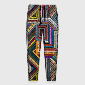 Мужские брюки 3D с принтом Этнический орнамент , 100% полиэстер | манжеты по низу, эластичный пояс регулируется шнурком, по бокам два кармана без застежек, внутренняя часть кармана из мелкой сетки | Тематика изображения на принте: bright | carpet | colors | embroidery | ethnic | fashion | geometric | national | ornament | pattern | style | thread | вышивка | геометрический | ковер | мода | национальная | нитки | орнамент | стиль | узор | цвета | этнический | яркие