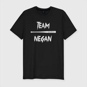 Мужская футболка премиум с принтом Team Negan , 92% хлопок, 8% лайкра | приталенный силуэт, круглый вырез ворота, длина до линии бедра, короткий рукав | dead | negan | rick | the | walking dead | граймс | мертвецы | ниган | рик | сериал | сериалы | ходячие
