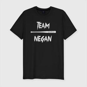 Мужская футболка премиум с принтом Team Negan , 92% хлопок, 8% лайкра | приталенный силуэт, круглый вырез ворота, длина до линии бедра, короткий рукав | Тематика изображения на принте: dead | negan | rick | the | walking dead | граймс | мертвецы | ниган | рик | сериал | сериалы | ходячие