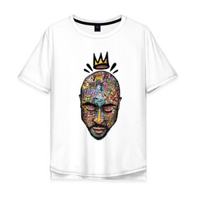 Мужская футболка хлопок Oversize с принтом 2pac Тупак Шакур , 100% хлопок | свободный крой, круглый ворот, “спинка” длиннее передней части | 2pac | hip hop | rap | абстракция | граффити | краски | лицо | рэп | тупак | хип хоп | шакур