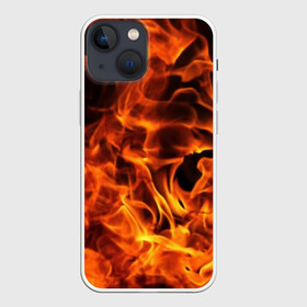 Чехол для iPhone 13 mini с принтом огонь ,  |  | Тематика изображения на принте: fire | flame | in fire | smoke | в огне | дым | огненный | огонь | текстуры