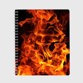 Тетрадь с принтом огонь , 100% бумага | 48 листов, плотность листов — 60 г/м2, плотность картонной обложки — 250 г/м2. Листы скреплены сбоку удобной пружинной спиралью. Уголки страниц и обложки скругленные. Цвет линий — светло-серый
 | Тематика изображения на принте: fire | flame | in fire | smoke | в огне | дым | огненный | огонь | текстуры