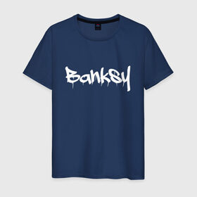 Мужская футболка хлопок с принтом BANKSY , 100% хлопок | прямой крой, круглый вырез горловины, длина до линии бедер, слегка спущенное плечо. | banksy | graffiti | street wear | бэнкси | граффити | искусство | надписи | уличный художник