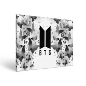 Холст прямоугольный с принтом BTS BUTTERFLIES , 100% ПВХ |  | bangtan boys | bt21 | bts | bts army | bts stickers | butterflies | j hope | jimin | jin | jungkook | k pop | rap monster | rapmon | suga | v | бабочки | бтс | корея | стикеры bts