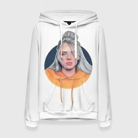 Женская толстовка 3D с принтом Billie Eilish art 1 , 100% полиэстер  | двухслойный капюшон со шнурком для регулировки, мягкие манжеты на рукавах и по низу толстовки, спереди карман-кенгуру с мягким внутренним слоем. | art | billie | billie eilish | eilish | music | pop | trend | арт | билли айлиш | музыка | тренд