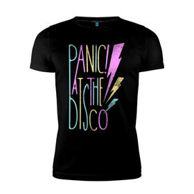 Мужская футболка премиум с принтом Panic! At the Disco , 92% хлопок, 8% лайкра | приталенный силуэт, круглый вырез ворота, длина до линии бедра, короткий рукав | panic | panic at the disco | patd | группа | музыка | райан росс | рок