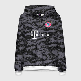 Мужская толстовка 3D с принтом Bayern away gk 18-19 , 100% полиэстер | двухслойный капюшон со шнурком для регулировки, мягкие манжеты на рукавах и по низу толстовки, спереди карман-кенгуру с мягким внутренним слоем. | bayern | champions league | germany | munchen | бавария | германия | левандовски | лига чемпинов | мюнхен | нойер | рибери | роббен