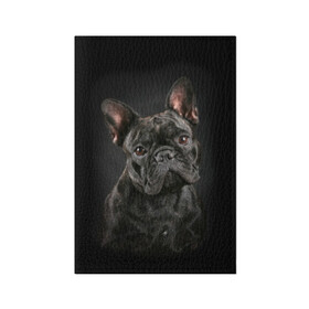 Обложка для паспорта матовая кожа с принтом Французский бульдог , натуральная матовая кожа | размер 19,3 х 13,7 см; прозрачные пластиковые крепления | Тематика изображения на принте: animal | background | beast | black | breed | bulldog | cool | cute | dog | ears | french | jaw | look | muzzle | portrait | wool | бульдог | взгляд | животное | зверь | милый | пёс | порода | портрет | прикольно | псина | собака | уши | фон | фра