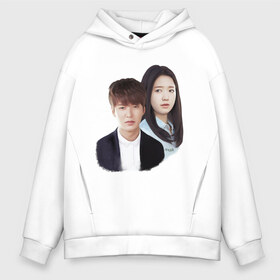 Мужское худи Oversize хлопок с принтом Kim Tan and Cha Eun Sang , френч-терри — 70% хлопок, 30% полиэстер. Мягкий теплый начес внутри —100% хлопок | боковые карманы, эластичные манжеты и нижняя кромка, капюшон на магнитной кнопке | Тематика изображения на принте: cha eun sang | kim tan | lee min ho | park shin hye | the heirs | ким тан | ли мин хо | наследники | пак шин хе | чха ын сан