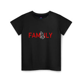 Детская футболка хлопок с принтом ЕГОР КРИД FAMILY , 100% хлопок | круглый вырез горловины, полуприлегающий силуэт, длина до линии бедер | ek | ek team | family | music | rap | team | егор крид | крид | музыка | реп