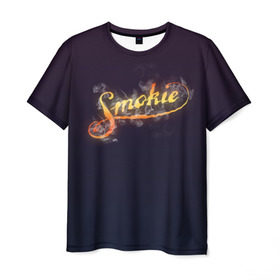 Мужская футболка 3D с принтом Smokie , 100% полиэфир | прямой крой, круглый вырез горловины, длина до линии бедер | smokey | smokie | smoky | алан силсон | крис норман | смоки