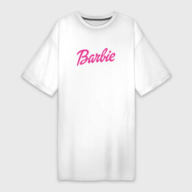Платье-футболка хлопок с принтом Barbie ,  |  | bad | barbie | bratz | girl | princess | team | барби | братц | девочка | дочка | дочь | кукла | куколка | лого | логотип | любимая | невеста | подружка | прекрасная
