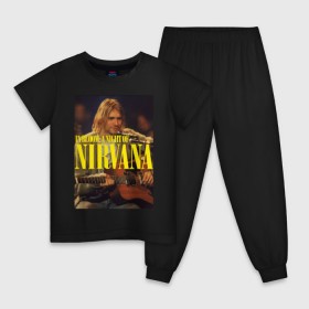 Детская пижама хлопок с принтом Kurt Cobain In Bloom , 100% хлопок |  брюки и футболка прямого кроя, без карманов, на брюках мягкая резинка на поясе и по низу штанин
 | Тематика изображения на принте: kurt cobain | music | nirvana | rock | кобейн | курт | курт кобейн | музыка | нирвана | рок
