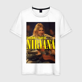 Мужская футболка хлопок с принтом Kurt Cobain In Bloom , 100% хлопок | прямой крой, круглый вырез горловины, длина до линии бедер, слегка спущенное плечо. | kurt cobain | music | nirvana | rock | кобейн | курт | курт кобейн | музыка | нирвана | рок