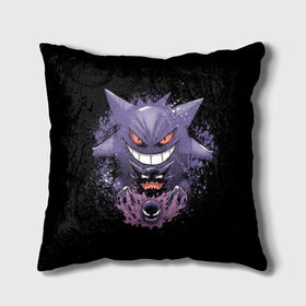 Подушка 3D с принтом Pokemon Gengar Rubber , наволочка – 100% полиэстер, наполнитель – холлофайбер (легкий наполнитель, не вызывает аллергию). | состоит из подушки и наволочки. Наволочка на молнии, легко снимается для стирки | battle | drawing | entei | go | legendary | lugia | metagross | nintendo | pikachu | pokemon | raikou | squirtle | zapdos | брок | бульбазавр | мисти | монстр | пикачу | покемон | эш