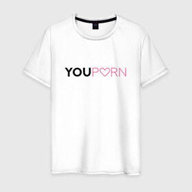 Мужская футболка хлопок с принтом YouPorn , 100% хлопок | прямой крой, круглый вырез горловины, длина до линии бедер, слегка спущенное плечо. | brazzers | you | браззерс | сайт