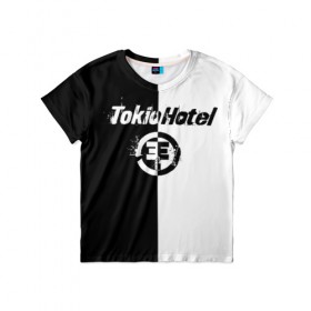 Детская футболка 3D с принтом Tokio Hotel (4) , 100% гипоаллергенный полиэфир | прямой крой, круглый вырез горловины, длина до линии бедер, чуть спущенное плечо, ткань немного тянется | 