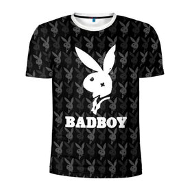 Мужская футболка 3D спортивная с принтом Bad boy , 100% полиэстер с улучшенными характеристиками | приталенный силуэт, круглая горловина, широкие плечи, сужается к линии бедра | Тематика изображения на принте: bad boy | bite | bow tie | broken | cool | ear | fighter | logo | man | playboy | rabbit | sign | symbol | white | белый | битый | боец | галстук бабочка | знак | кролик | логотип | любовь | мальчик | мужчина | откушенное | прикольный | сим