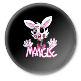 Значок с принтом Fnaf Mangle ,  металл | круглая форма, металлическая застежка в виде булавки | Тематика изображения на принте: 4 | animation | bonnie | chica | fnaf | foxy | freddy | funny | horror | pizza | scary | sfm | бонни | майк | ночей | пять | ужас | фокси | фредди | чика | шмидт