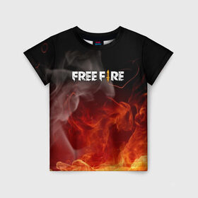 Детская футболка 3D с принтом GARENA FREE FIRE , 100% гипоаллергенный полиэфир | прямой крой, круглый вырез горловины, длина до линии бедер, чуть спущенное плечо, ткань немного тянется | free fire | garena free fire | гарена 3 | гарена фри | гарена фри фаер | гарено. | игра garena