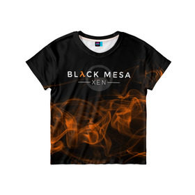 Детская футболка 3D с принтом HALF-LIFE - Black Mesa: XEN , 100% гипоаллергенный полиэфир | прямой крой, круглый вырез горловины, длина до линии бедер, чуть спущенное плечо, ткань немного тянется | black | counter | csgo | freeman | gordon | half | half life | halflife | lambda | life | logo | mesa | portal | strike | xen | гордон | контр | лайф | лого | портал | символ | страйк | фримен | халф | халф лайф | халфлайф