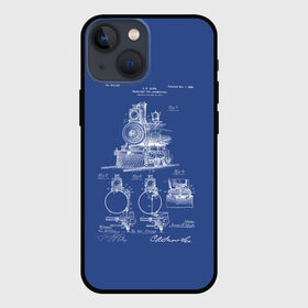 Чехол для iPhone 13 mini с принтом Locomotives ,  |  | patent | дорога | жд | железная | идея | история | локомотив | паровоз | патент | поезд | поезда | путешествие | путь | разработка | чертеж | чертежи