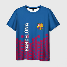 Мужская футболка 3D с принтом BARCELONA , 100% полиэфир | прямой крой, круглый вырез горловины, длина до линии бедер | barca | barsa | barselona | fc barcelona | leo messi | neimar | neymar | барселона | лионель месси | неймар | нэмар | футбол.