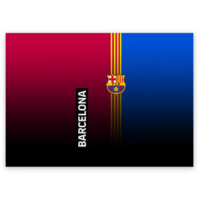 Поздравительная открытка с принтом BARCELONA , 100% бумага | плотность бумаги 280 г/м2, матовая, на обратной стороне линовка и место для марки
 | barca | barsa | barselona | fc barcelona | leo messi | neimar | neymar | барселона | лионель месси | неймар | нэмар | футбол.