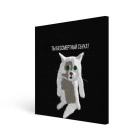 Холст квадратный с принтом Кот Гопник , 100% ПВХ |  | Тематика изображения на принте: cat | гопник | злой кот | интернет приколы | кот | котик | кошак | мем | мемы | надпись | рисунок