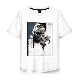 Мужская футболка хлопок Oversize с принтом Big Boss MGS , 100% хлопок | свободный крой, круглый ворот, “спинка” длиннее передней части | art | big boss | game | metal gear | metal gear solid | mgs | кодзима гений