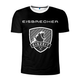 Мужская футболка 3D спортивная с принтом EISBRECHER , 100% полиэстер с улучшенными характеристиками | приталенный силуэт, круглая горловина, широкие плечи, сужается к линии бедра | Тематика изображения на принте: eisbrecher | metal | rock | метал | рок