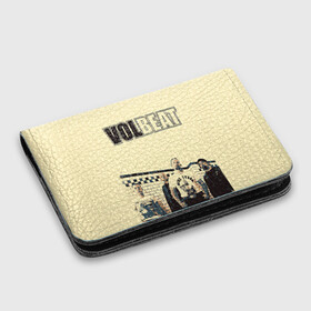 Картхолдер с принтом с принтом Volbeat  , натуральная матовая кожа | размер 7,3 х 10 см; кардхолдер имеет 4 кармана для карт; | groove metal | hardcore | psychobilly | volbeat | волбит