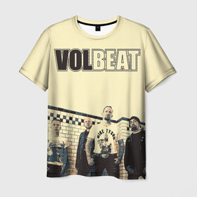 Мужская футболка 3D с принтом Volbeat , 100% полиэфир | прямой крой, круглый вырез горловины, длина до линии бедер | groove metal | hardcore | psychobilly | volbeat | волбит