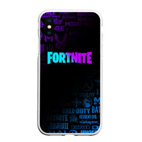 Чехол для iPhone XS Max матовый с принтом FORTNITE , Силикон | Область печати: задняя сторона чехла, без боковых панелей | Тематика изображения на принте: borderlands | call of duty | counter strike | cs go | dark souls | devil may cry | dmc | face | fallout | far cry | stalker | tes | the elder scrolls | the last of us | the witcher | warframe | watch dogs | варфрейм | ведьмак | масс эффект |