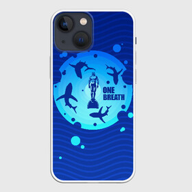 Чехол для iPhone 13 mini с принтом One Breath ,  |  | Тематика изображения на принте: dive | diving | swim | swimming | synchronized swimming | водный спорт | дайвинг | плавание | пловец | синхронное плавание | спорт