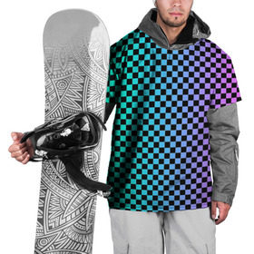 Накидка на куртку 3D с принтом Checkerboard Color  , 100% полиэстер |  | checkerboard | gradient | бойчик | в клетку | в клеточку | градиент | клетка | музыка | орнамент | френдзона | шахматная доска | шашки
