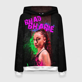 Женская толстовка 3D с принтом Bhad Bhabie , 100% полиэстер  | двухслойный капюшон со шнурком для регулировки, мягкие манжеты на рукавах и по низу толстовки, спереди карман-кенгуру с мягким внутренним слоем. | bad bhabi | bad bhabie | bad fabi | bad phabie | bhabie | bhad fabhi | danielle bregoli | gansta | gucci | hip hop | phabie | rap | trap | бэд фаби | бэд фабия | гучи | реп | рэп | трэп | фабия | хип хоп