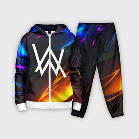 Детский костюм 3D с принтом ALAN WALKER STRIPES ,  |  | Тематика изображения на принте: alan walker | aw | electro | electro music | music | алан уокер | музыка | музыкант | электро | электронная музыка