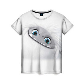 Женская футболка 3D с принтом ABOMINABLE (Эверест) , 100% полиэфир ( синтетическое хлопкоподобное полотно) | прямой крой, круглый вырез горловины, длина до линии бедер | abominable | детям | для детей | ети | йети | лу | мультфильм | отвратительный | чудовище | эверест