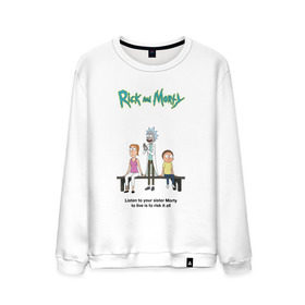 Мужской свитшот хлопок с принтом Rick and Morty , 100% хлопок |  | Тематика изображения на принте: morty | rick | rick and morty | summer | t shirt | vdosadir