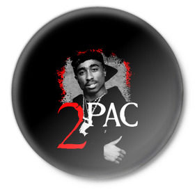 Значок с принтом 2pac ,  металл | круглая форма, металлическая застежка в виде булавки | 2pac | changes | nigga | oldschool | pac | rap | нигга | олдскулл | пак | рэп | тупак