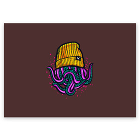 Поздравительная открытка с принтом Octopus(Lil Peep, GBC) , 100% бумага | плотность бумаги 280 г/м2, матовая, на обратной стороне линовка и место для марки
 | Тематика изображения на принте: gbc | lil | peep | rap | rock | бордовый | желтый | зеленый | исполнитель | картинка | надпись на спине | осьминог | редактируемый дизайн | рок | рэп | рэпер | сочный цвет | фиолетовый