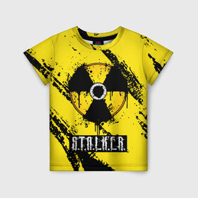 Детская футболка 3D с принтом S.T.A.L.K.E.R. , 100% гипоаллергенный полиэфир | прямой крой, круглый вырез горловины, длина до линии бедер, чуть спущенное плечо, ткань немного тянется | game | stalker | зона | игра | радиация | сталкер | чернобыль