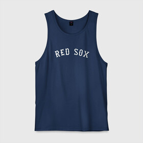 Мужская майка хлопок с принтом Red sox , 100% хлопок |  | red sox | rsac | бейсбол | бостон | красные носки | массачусетс | профессиональная бейсбольная | спорт | улетай | утекай