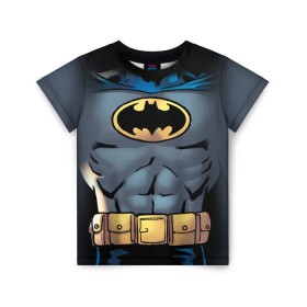 Детская футболка 3D с принтом Batman костюм , 100% гипоаллергенный полиэфир | прямой крой, круглый вырез горловины, длина до линии бедер, чуть спущенное плечо, ткань немного тянется | bat man | batman | batman comics | caped crusader | comics | dark knight | shtatbat | бетмен | брюс уэйн | бэт мен | бэтмен | тёмный рыцарь