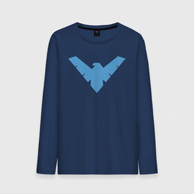 Мужской лонгслив хлопок с принтом Nightwing , 100% хлопок |  | batman | nightwing | shtatbat | бетмен | бэтмен | найтвинг